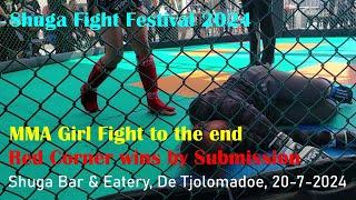 MMA Girl Fight to the end  Shuga Fight Festival Shuga Bar & Eatery De Tjolomadoe July 20 2024