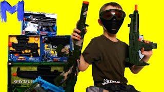 Оружие для детей - Макс показывает свой арсенал - Игрушечные пистолеты автоматы и новое оружие