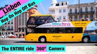 Ride a tourist bus through Lisbon