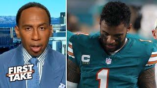 FIRST TAKE  He should not be allowed back on NFL - Stephen A. on Tua concussion in loss vs Bills