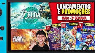 FINALMENTE CHEGOU ZELDA TEARS OF THE KINGDOM Com promoções  Lançamentos e Promoções Switch Maio 2