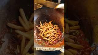 Chilli Potatoes  Any hard-core chilli potato lover? #foodie #foodlover #fastfood #chillipotato #YT