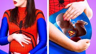 PREGNANT SUPERHEROES  What If Superheroes Were Pregnant Funny Pregnancy Situations by Kaboom