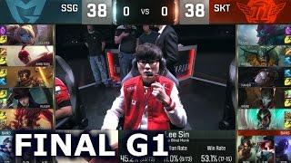 SKT vs SSG - Game 1 Grand Finals Worlds 2016  LoL S6 World Championship Samsung vs SK Telecom T1 G1
