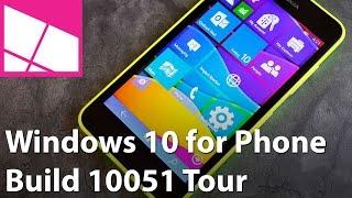 Windows 10 for Phone Build 10051 Tour