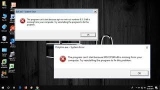 How to Fix All .DLL Files Missing Error In Windows 1087 100% Works