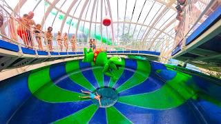 Netherlands LARGEST waterpark  TikiBad All Slide POVs