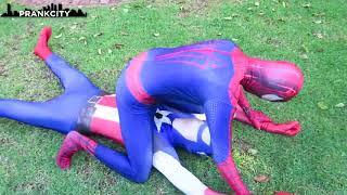 Girl Spiderman vs. Captain America Battle - Super Hero Battle 2K17