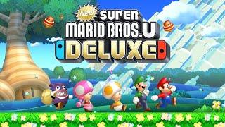 New Super Mario Bros. U Deluxe - Full Game 100% Walkthrough 4 Players