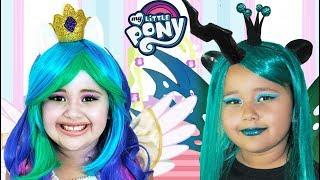 My Little Pony Celestia and Chrysalis  Makeup Halloween Costumes and Toys