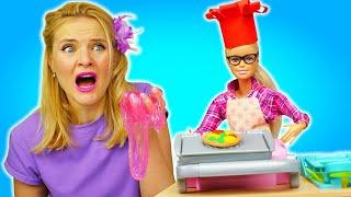 Первый рабочий день повара Барби - Видео для девочек - Игры в куклы Барби