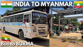 INDIA TO MYANMAR BURMA Bus Journey  Manipur State Transport  Imphal to Moreh Bus Service