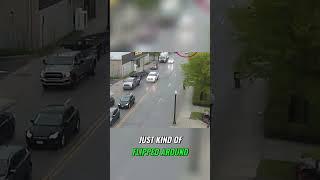 Caught on Camera Shocking Car Crash into Electrical Pole #trending #new #shorts