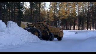 Another Arctic Adventure Clearing Snow with a Volvo Tractor in Sub-Zero Conditions