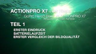 Actionpro X7 vs GoPro Hero3 Black - Teil 1 - Unter Wasser filmen mit Actioncams