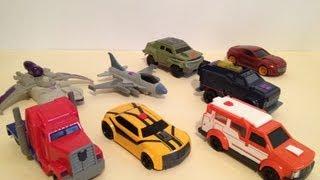 MCDONALDS TRANSFORMERS PRIME HAPPY MEAL TOYS - 2012 FULL SET REVIEW
