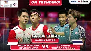 INA Vs THAI - Ganda Putra BAGAS MAULANAKEVIN SANJAYA VS SUKPHUNTEERARATSAKUL  THOMAS CUP 2022