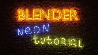 Неоновый текст в Blender 3D
