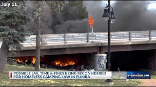 Jail time being reconsidered for homeless camping in Elmira