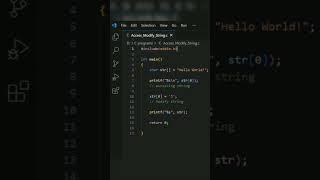 Accessing and Modifying string in C #trending #shorts