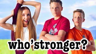 GIRLS vs BOYS Gymnastics & Strength Challenge ft Ninja Fam