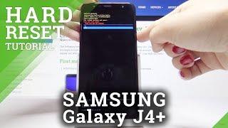 SAMSUNG Galaxy J4+ Hard Reset  Bypass Screen Lock