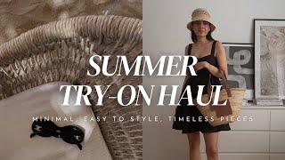 SUMMER TRY-ON HAUL  Sézane COS Arket H&M Pink Adidas Samba & Stradivarius