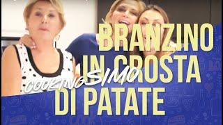 Simona Ventura in cookingSimo BRANZINO IN CROSTA DI PATATE