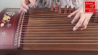 Concert Grade Flower & Phoenix Shell Carved Guzheng Instrument Chinese Zither Harp