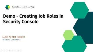 Demo - Creating Job Roles in Security Console  Oracle Fusion Cloud  Security  Resource Roles