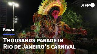 Thousands celebrate Rio de Janeiros carnival with glitzy parade  AFP