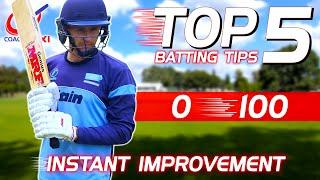 5 CRICKET BATTING TIPS that will help YOU IMPROVE TODAY
