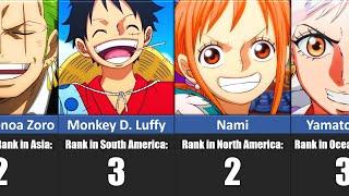 Top 3 Most POPULAR One Piece Characters by REGION