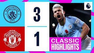 AN AGUERO THUNDERSTRIKE  Man City 3 - 1 Man United  Classic Highlights