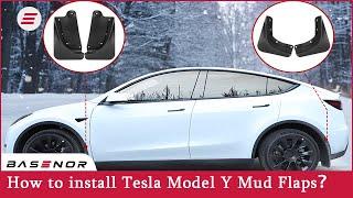 Installing Tesla Model Y Mud Flaps Correctly  BASENOR