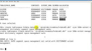 Oracle DBA Training3 Tablespace Management Part-1