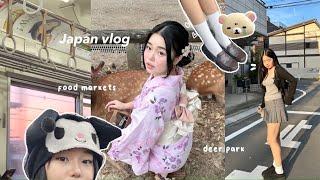 JAPAN VLOG Pulling an all-nighter in Osaka food markets kimono etc.