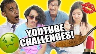 BEST YOUTUBE FAMILY DOES MAKEUP & CINNAMON CHALLENGE LOL  Kassem Family Vlog #3