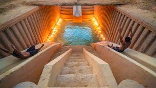 Incredible Skills Build Underground Swimming Pool Villa by Ancient Skills