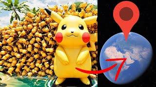 Pikachu 50000 Times on Google Earth Pokemon
