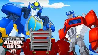 Transformers Rescue Bots  Optimus Prime & High Tide  Kids Cartoon  Transformers Junior