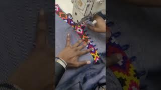 Border design v neck kurti stitching#shortvideo