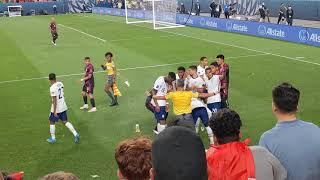 Mexico Fans throwing trash - Nations League Finals USA vs Mexico