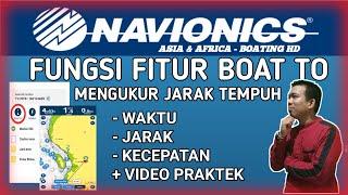 NAVIONICS BOATING HD  CARA MENGUKUR JARAK TEMPUH DIFITUR BOAT TO