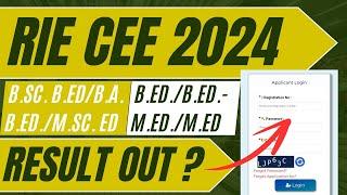 rie cee result 2024  how to check rie cee result 2024  rie cee bed result