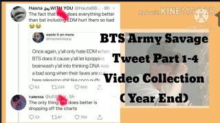 BTS Army Savage Tweet Part 1-4 Year end Collection