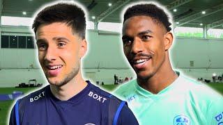 Junior Firpo and Ilia Gruev pre-match interviews  Leeds v Southampton  Championship play-off final