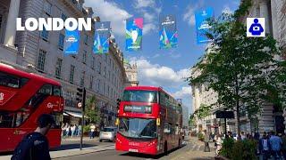 London Summer Walk  Oxford & Regent Street to Piccadilly Circus  Central London Walking Tour