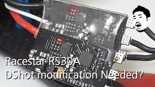 Racestar RS30A Cicada  noise filter cap modification required for Dshot 600?