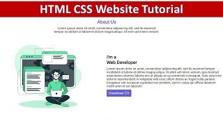 Design  About Us Section with HTML & CSS  HTML CSS Website Tutorial HindiUrdu